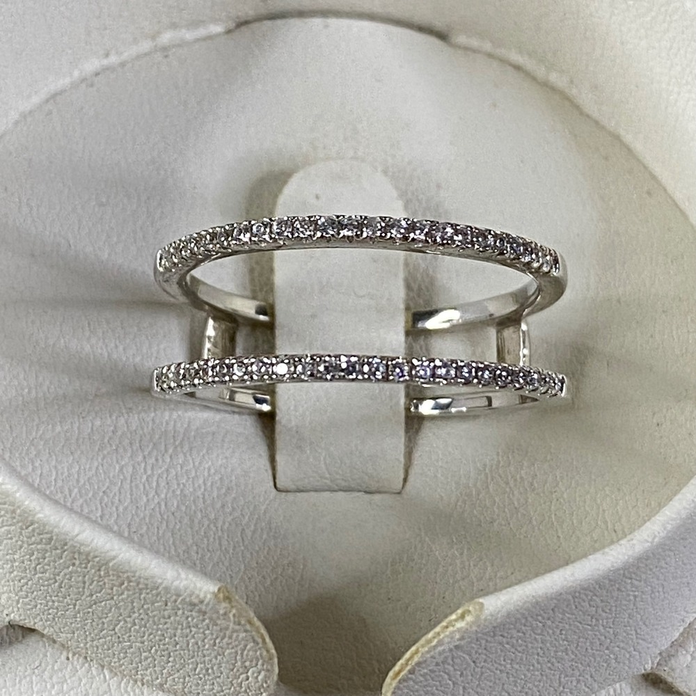 Jeulia Princess Cut Wedding Ring Sterling Silver Bridal‎ Cubic Zirconia Sz 10.5 - Picture 10 of 14